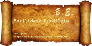 Bazilidesz Eutímia névjegykártya